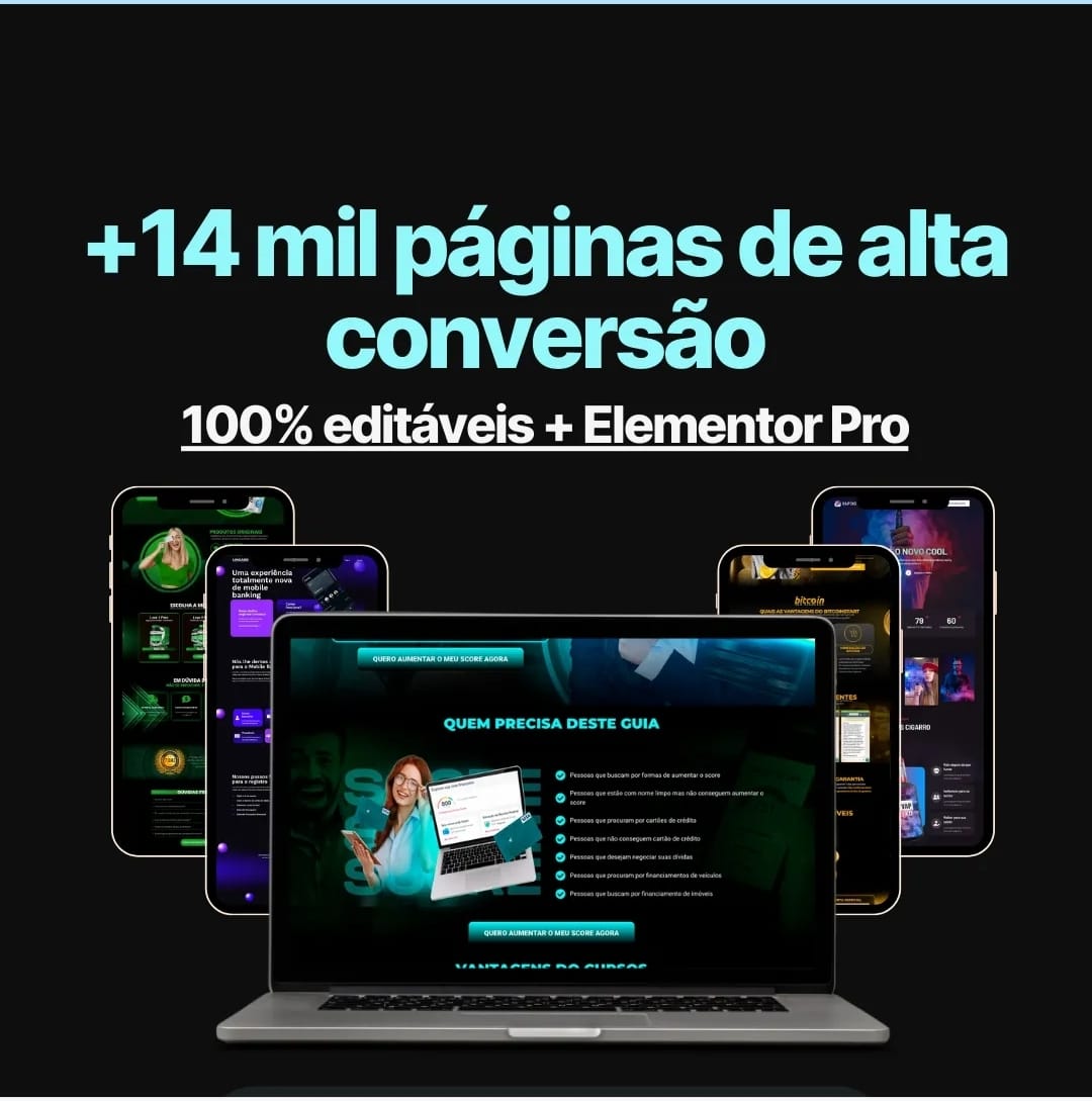 + de 14.000 Páginas de vendas alta conversão
